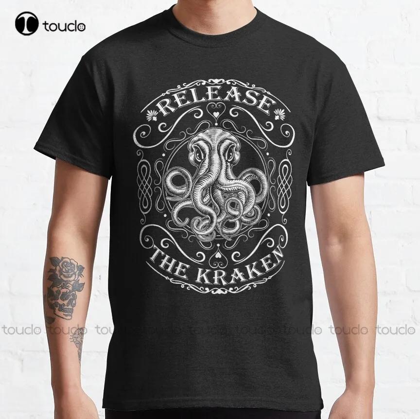 Release The Kraken Classic TShirt Unisexs TShirts Custom Aldult Teen Unisex Digital Printing Tee Shirt Xs5xl Cotton Unisex Unisex