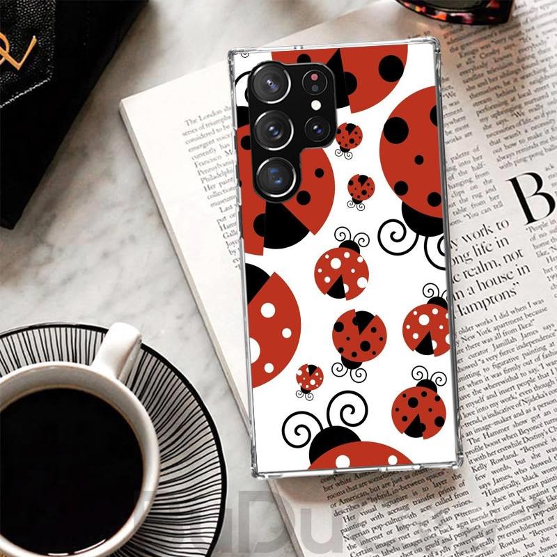 Insect Seven-Star ladybug Cover For Samsung Galaxy S8 S9 Plus S10 Lite Note 8 9 10 Pro 20 Ultra S7 Edge M11 M21 M32 M51 Print Co