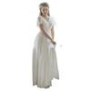 Plus Size Chiffon Light Wedding Dress with Short Sleeves - Perfect for Outdoor Weddings, Travel Photography, Banquets, and Evening Events with Veil