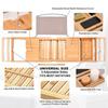 70cm Spa-Badewanne Bambus-Holz-Badewannen-Caddy Organizer Buch Wein Tablet-Halter Lese-Ständer Ausziehbarer Tablett Anti-Rutsch-Bade-Tablett