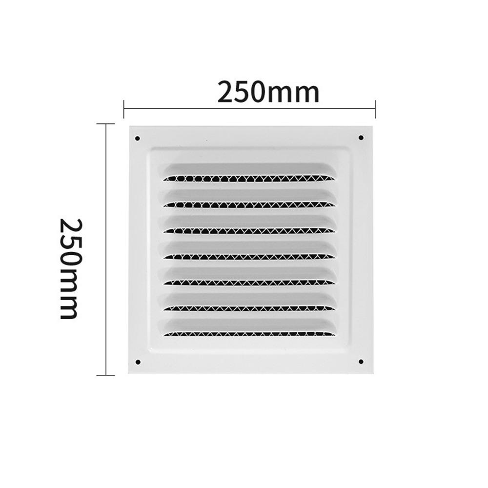 Stainless Steel Metal Vent Cover Built-in Insect Screen Square Louver Air Vents Grille White Black HVAC Vents