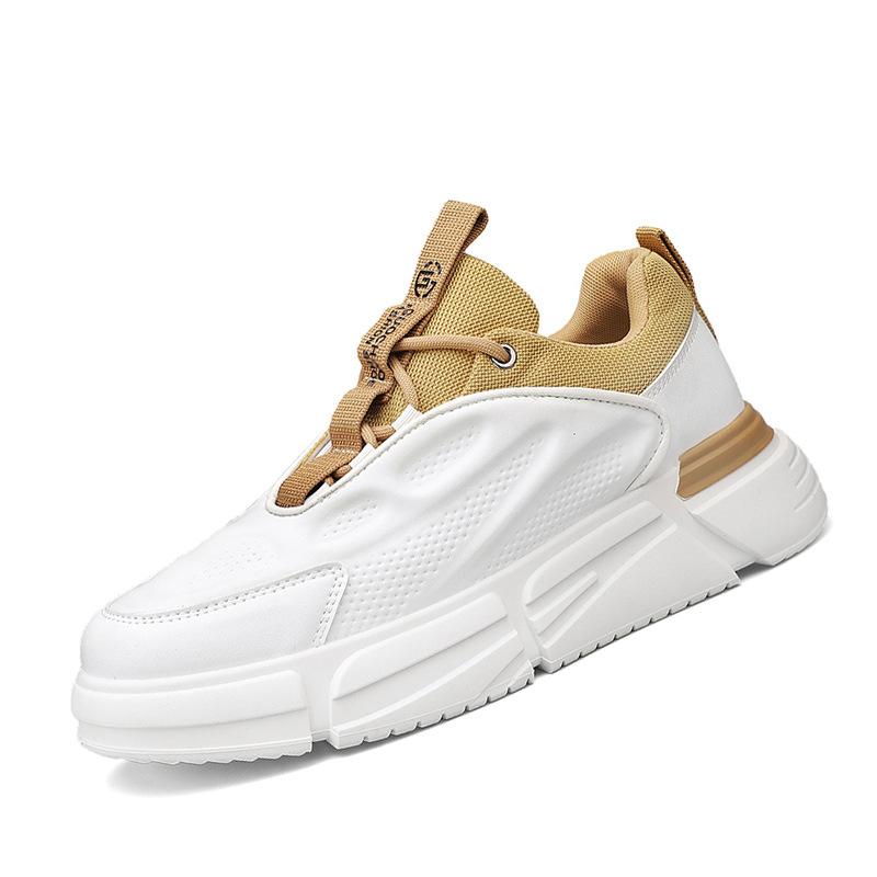 

Мужская обувь 2025 весна новая тенденция повседневная универсальная спортивная обувь толстая подошва увеличивающая рост кожаный верх износостойкая взрывная трендовая обувь мужчины 44