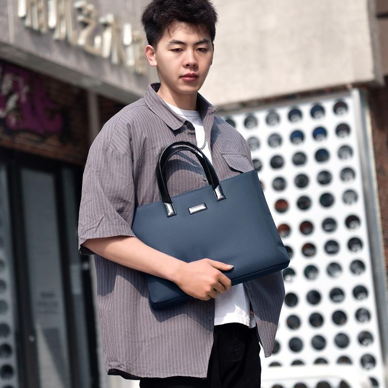 Waterproof and Fashionable Briefcase, Simple College Student Notebook Bag, Business Computer Bag, Men's Briefcase