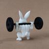 Collectors Cute Easter Fitness Rabbit Funny Plastic Small Rabbit Ornament Realistic Handmade Bunny Figurine Bookshelf Display