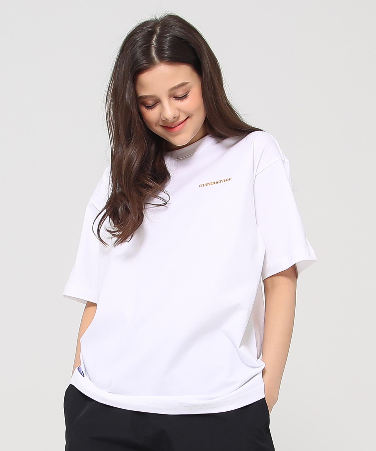 Upper Strop Golf [Up9055] Upper Strop Golf Comma Big Logo Short Sleeve T-Shirt White Xl
