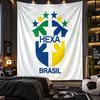 Wandbehang Tapisserie Brasilien Fußball Druck Stoff für Wohnzimmer Schlafzimmer Heimdekoration