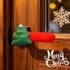 Christmas Decor 2025 Cartoon Plush Christmas Tree Door Handle Gloves Anti Collision Festival Event Atmosphere Decoration Props