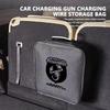 Oxford Cloth Car Charge Cable Case Organiser Waterproof Charging Gun Storage Bag For Abarth FIAT 500 FR Stilo Doblo Tipo Lancia