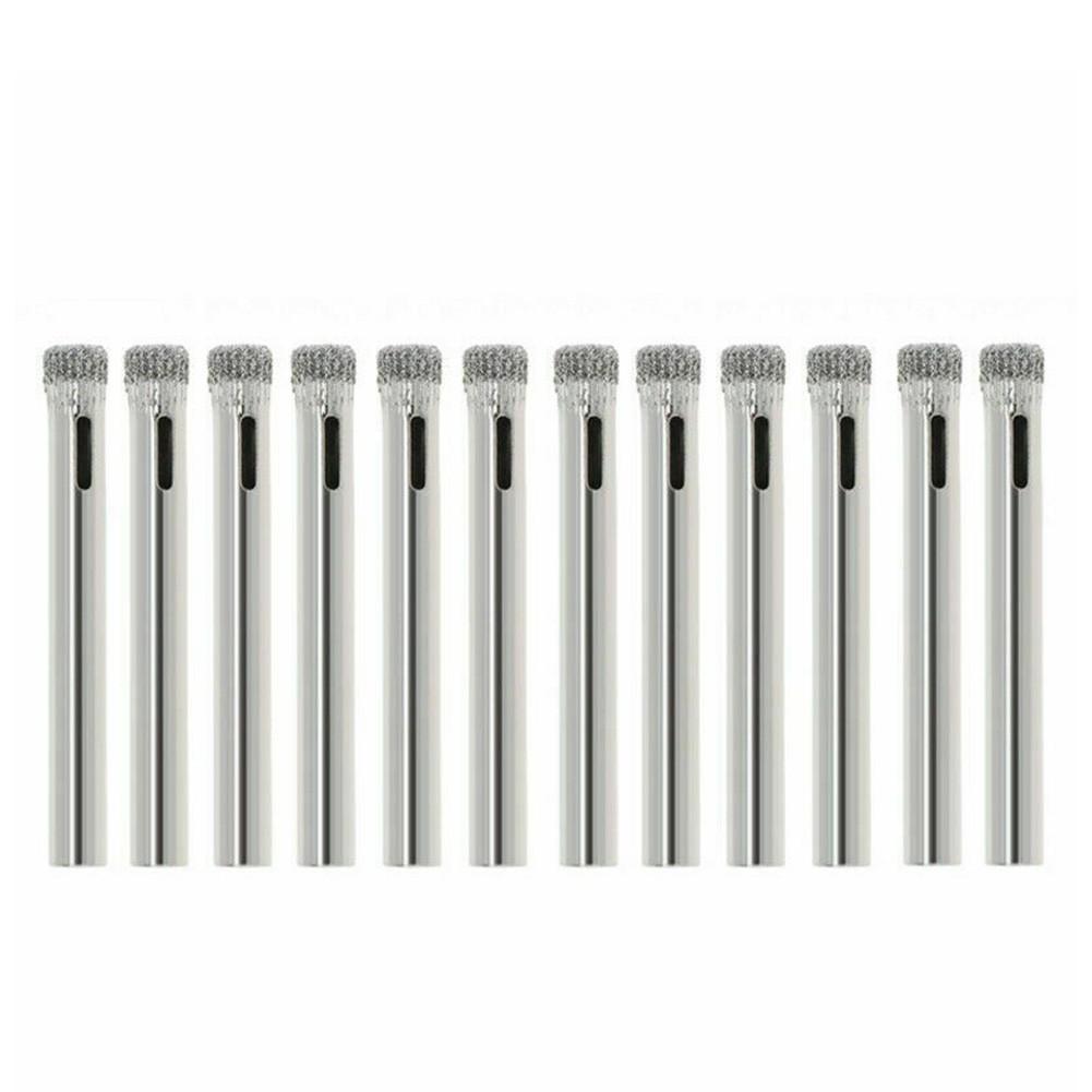 12Pcs 6mm Emery Coated Hss Drill Bit Set-Tile Marble Glass Ceramic Hole Saw Open-Drilling Bits Emery Core Bit Power Tools