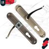Door Handle Long Plate For Cylinder Insert Classic Patina 72