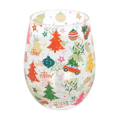 Nostalgic Printed Christmas Stemless Glass