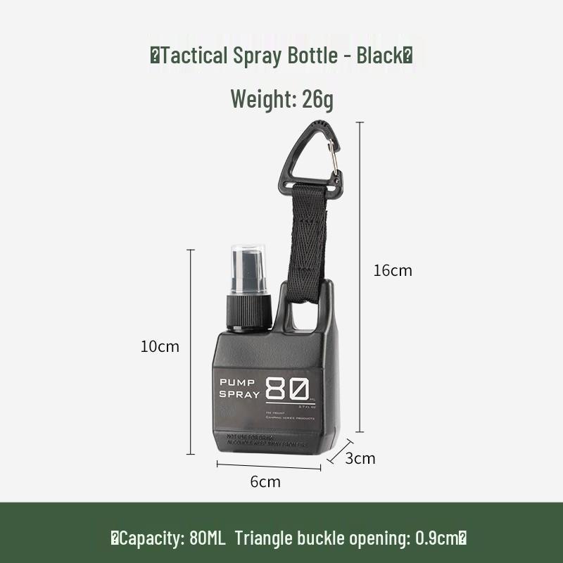 

Компактный флакон-рефилл дезинфицирующего средства 80 мл - Портативный дорожный спрей для дома и улицы чёрный