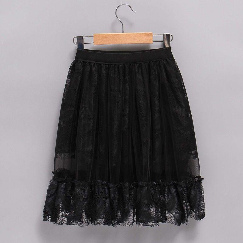 Children's Clothing Girls' Half Skirt Summer Children's Mesh Skirt Long Skirt Girls' Puffy Skirt Lace Pleated Skirt