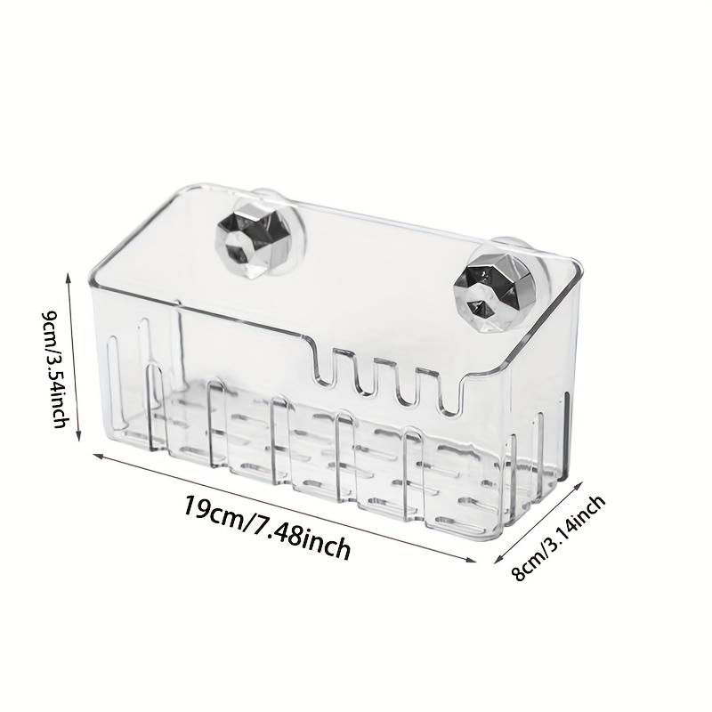 

Прозрачная пластиковая стойка-органайзер для раковины с дренажем, многофункциональная кухонная корзина для хранения, крепление на присосках для губок и чистящих инструментов прозрачный