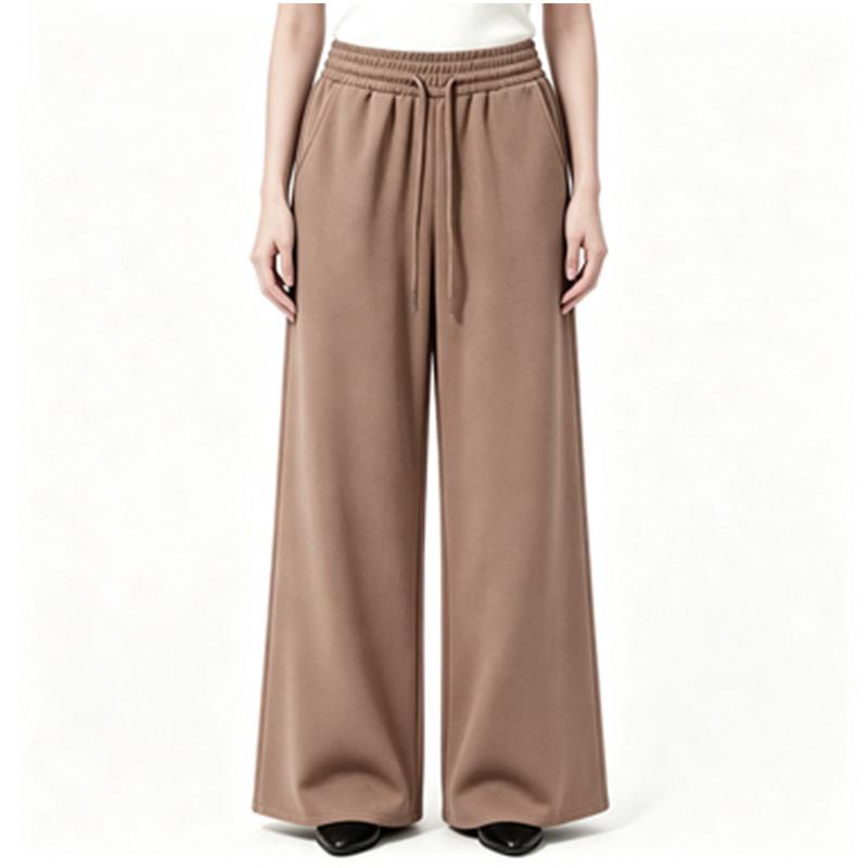 Women's pants fashion casual sweatpants versatile sweatpants wide-leg pants fleece loose trousers women