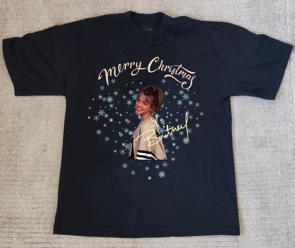 С Рождеством Бритни Спирс Футболка Все Размеры S-5XL Унисекс Футболка XL