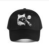 Cool Raccoon Sunglasses Bruh Vinyl Sticker Baseball Cap Fashion Unisex Sunhat Womens Outdoor Sports
