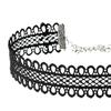 6Pcs Exquisite Lace Decor Choker Necklace Beautiful Elastic Polyester Women Choker for Party