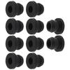 10Pcs Scratchproof Grates Grommet Kit Stove Grommets Stove Parts Heat Resistant Grate Pad Accessories Black