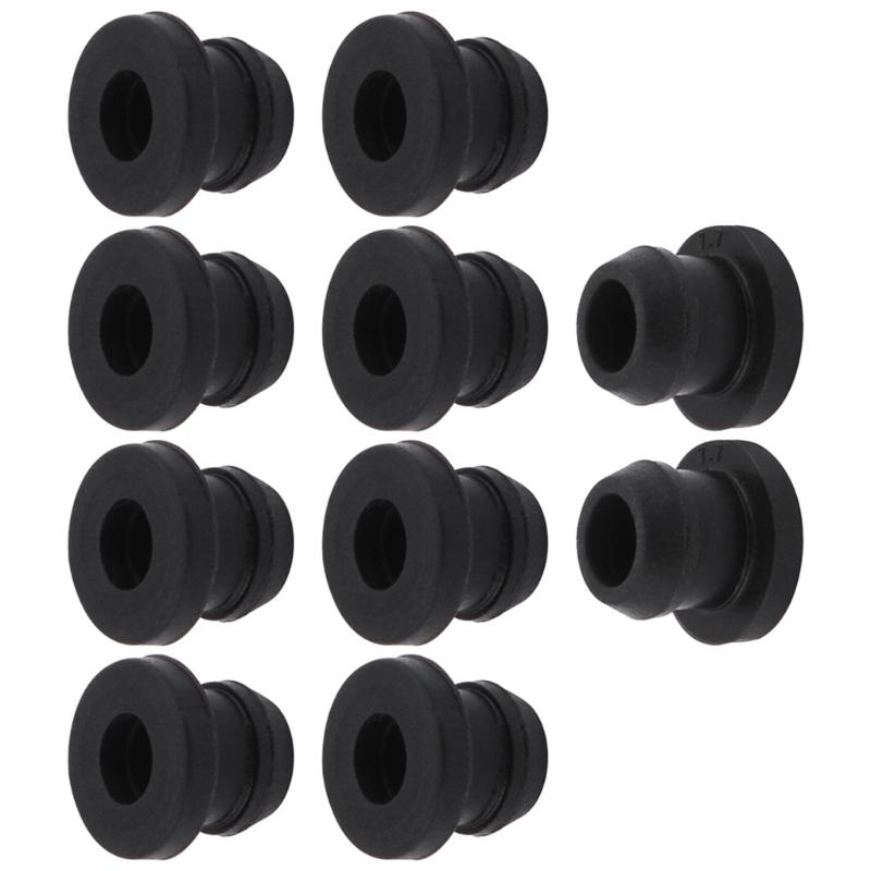 10Pcs Scratchproof Grates Grommet Kit Stove Grommets Stove Parts Heat Resistant Grate Pad Accessories Black