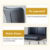 2 Black Modern Dining Chairs, 89 Cm High, PU, Silver-Colored Metal Legs, Available In Multiple Colors, Suitable for Office, Restaurant, Etc.