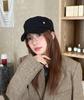 Vintage corduroy equestrian flat hat for women, new British style fashionable face-enhancing newsboy hat, baseball cap