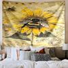 Bumblebee And Sunflower Tapestry Room Decoration Wall Hanging for Living Room Bedroom, Dormitory, Birthday and Christmas Gifts