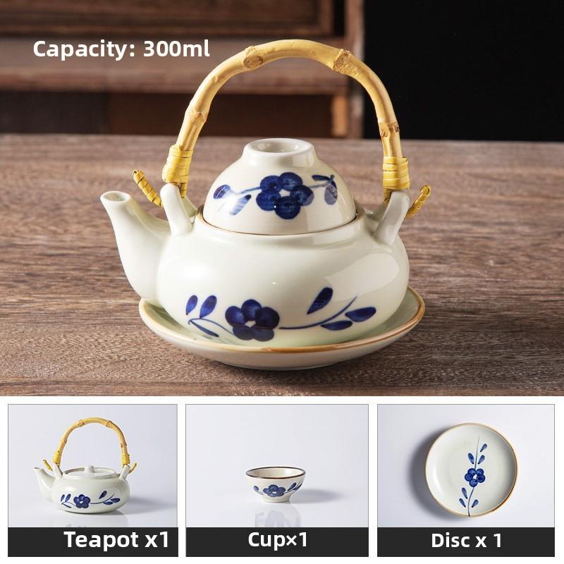 Ceramic Japanese Earth Bottle Steamed Porcelain Japanese Zefeng Tea Kettle Set Home Restaurant Single Pot Cup
