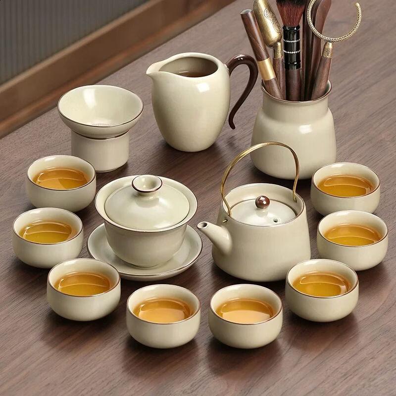 

Anmu Ru Kiln Ceramic Kung Fu Tea Set