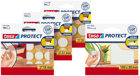 Tesa Podkładki Filcowe Samoprzylepne Pod Meble Krzesła Białe 26Mm 9Szt