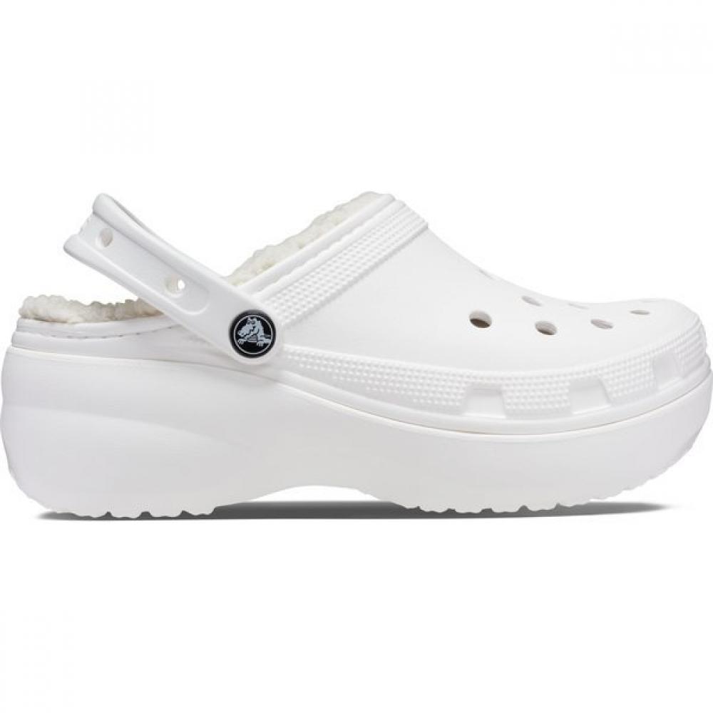 Crocs Classic Platform Lined Clogs Woman White 207938 100