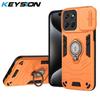 KEYSION Coque blindée antichoc pour Motorola MOTO Edge 70 5G 70 Fusion+5G Anneau de protection coulissant pour objectif de caméra Support Arrière de téléphone