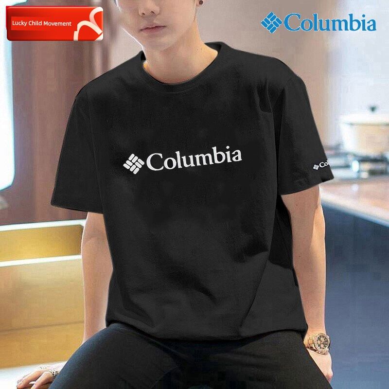 

Columbia Мужская футболка с коротким рукавом летняя новинка для улицы с круглым вырезом и рукавом до локтя из чистого хлопка дышащая спортивная мужская футболка JE1586100 ~ White/100% cotton 2XL