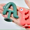 Safe & Non Toxic Silicone Teether Chewable Teething Toy with 26 Letters Cognitive Development for Infants for Boys Girls