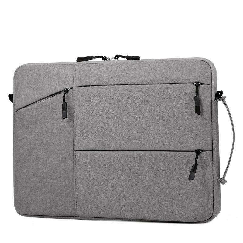 

TS JYL laptop bag,Slim Laptop Handbag Business Multi-Layer Crossbody Tablet Bag 14 inches серый