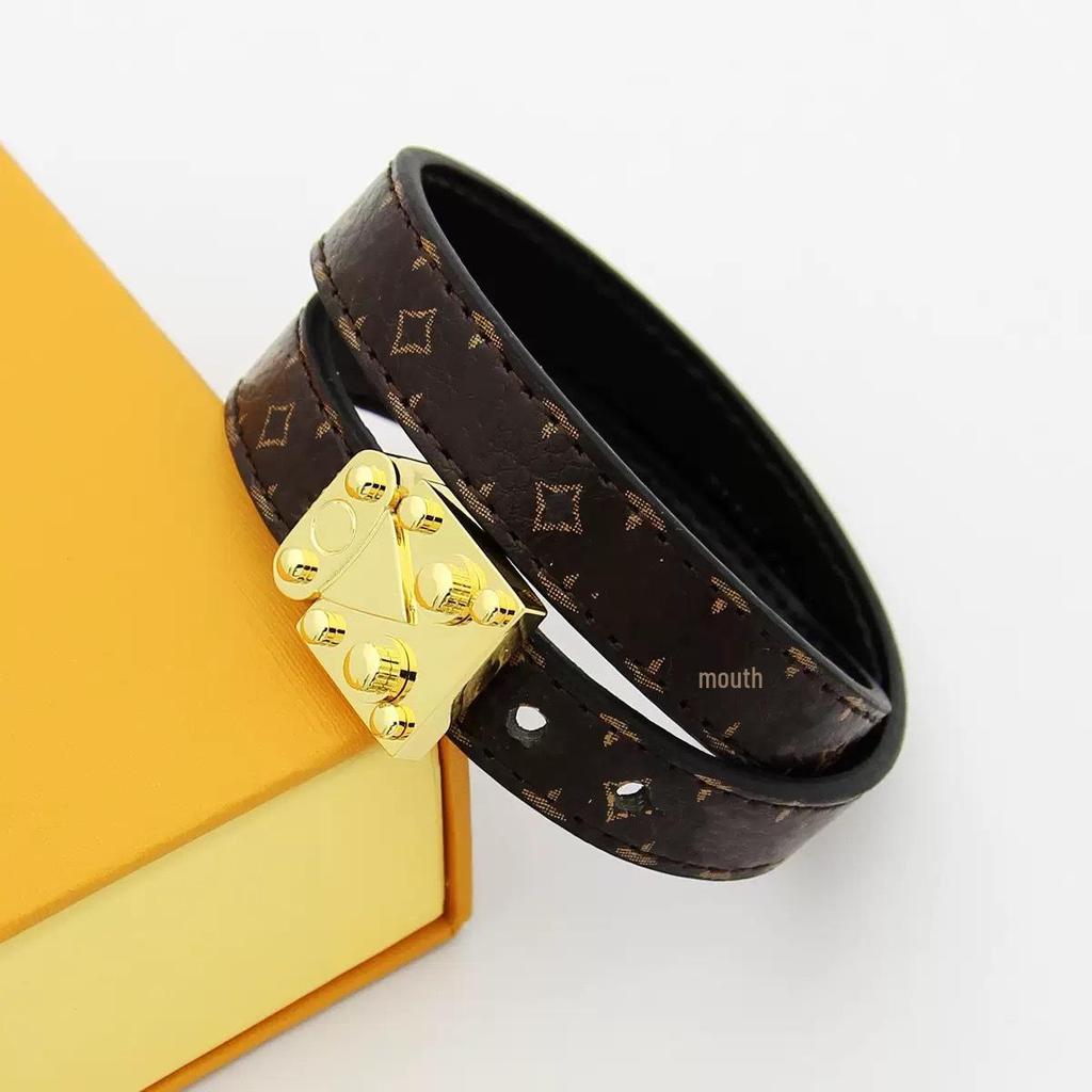 Donkey House Four-Leaf Clover Leather Men's Bracelet