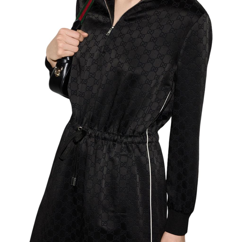 GUCCI Monogrammed Drawstring Dress 798497-XJGSE-1000