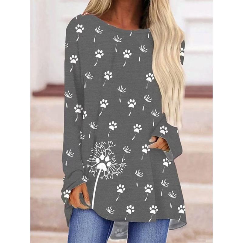 Осенне-зимняя модная женская футболка с длинными рукавами — фото 5