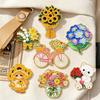 Zinc Alloy Enamel Pin Sunflower Design Lapel Badges Stylish Jewelry Pin Briefcase Decoration