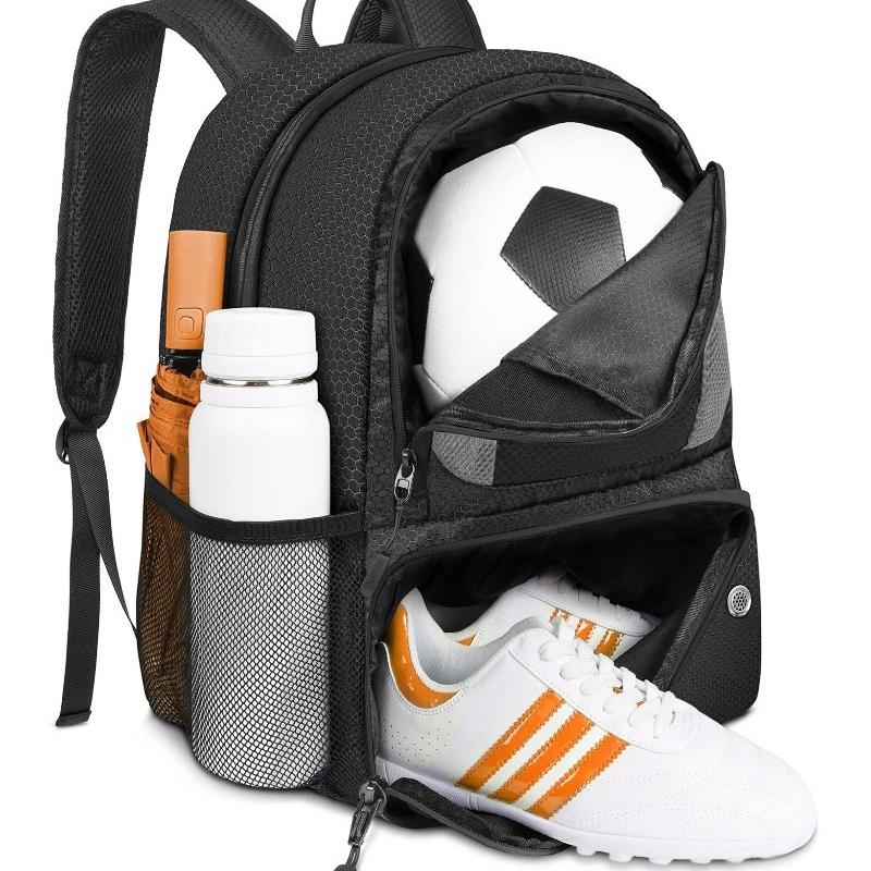 Backpack Soccer Pattern Soccer Bag with Ball Stand Sports Equipment Bag for Basketball Volleyball Bag