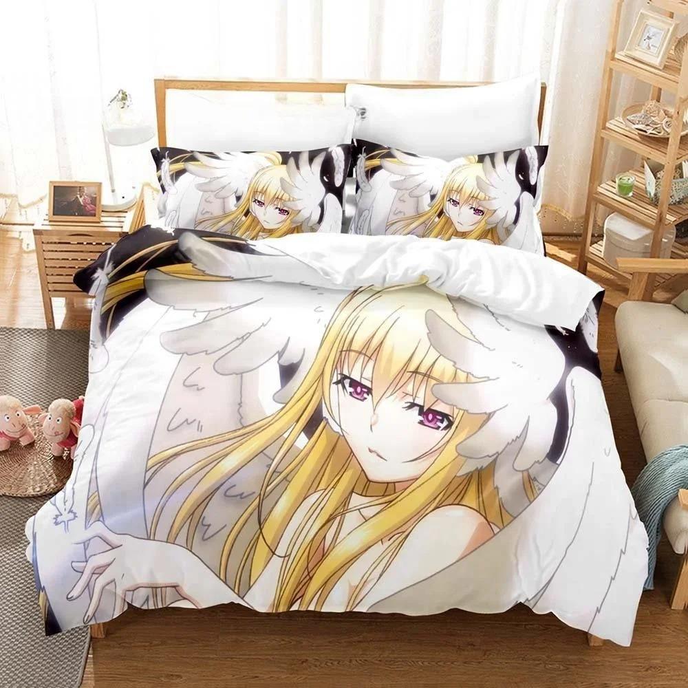 3D Anime Kawaii Girls Date A Live IV Bedding Set Single Twin Full Queen King Size Bed Set Adult Kid Bedroom Duvetcover Sets
