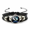 12 Constellations Charm Bracelet Men Women Fashion Multilayer Weave Leather Bracelet Birthday Gifts