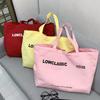 2025 New Solid Color Letter Print Large Capacity Shoulder Bag Tote Bag