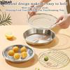 1PCS Silver Stainless Steel Drain Tray, Oil Draining Tray, Oven-safe Baking Tray, Round Kitchen And Household Oil Draining Rack