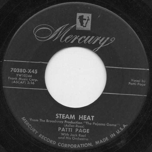 

7inch Record PATTI PAGE - Steam Heat 70380X45 Mercury 1954 US Pop Used