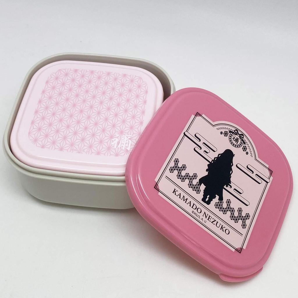OSK Bento Demon Kimetsu no Yaiba Nezuko Sealable Set of Made in Box, Slayer Pattern, Pink, Container, 2, Japan, SSP-22