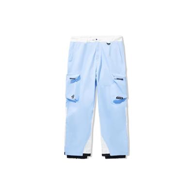 Li Ning Ski Series Loose Waterproof Cargo Ski Pants Unisex Pants Blue White AHXT015-4