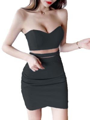 ISLAYCAOLILA CT1 Slia Dress Size Cabaret Mini Club Party Tight Mini Women's (Black, S) - Dress, Dress, Dress, Dress, Dress, Strapless,