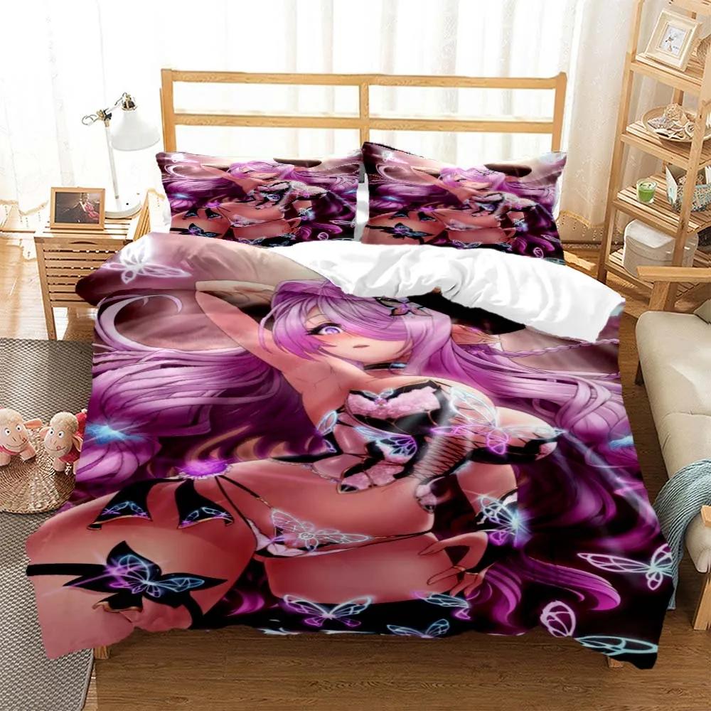 Sexy Beauty Cartoon Digital Printed Bedding Comforter Bedding Sets Bedding Set Luxury King Size Bedding Set Costomizable