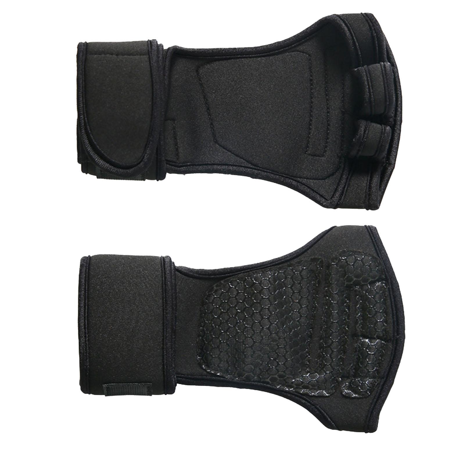 

Перчатки для подъема гантелей Противоскользящие Фитнес-перчатки для упражнений Половина пальца Удлиненная обмотка запястья